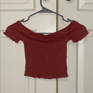 Off the shoulder ruffle top